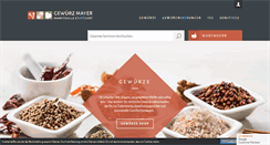 Desktop Screenshot of gewuerzshop-mayer.de